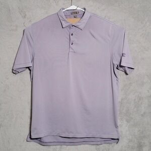 Peter Millar Polo Shirt Mens XL Purple Striped Summer Comfort DC Golf Logo